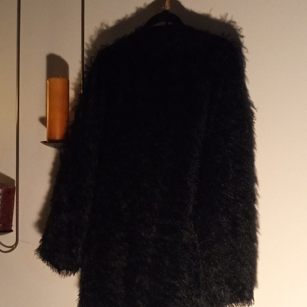 Free Press Shaggy Black Sweater/Jacket Size XL
